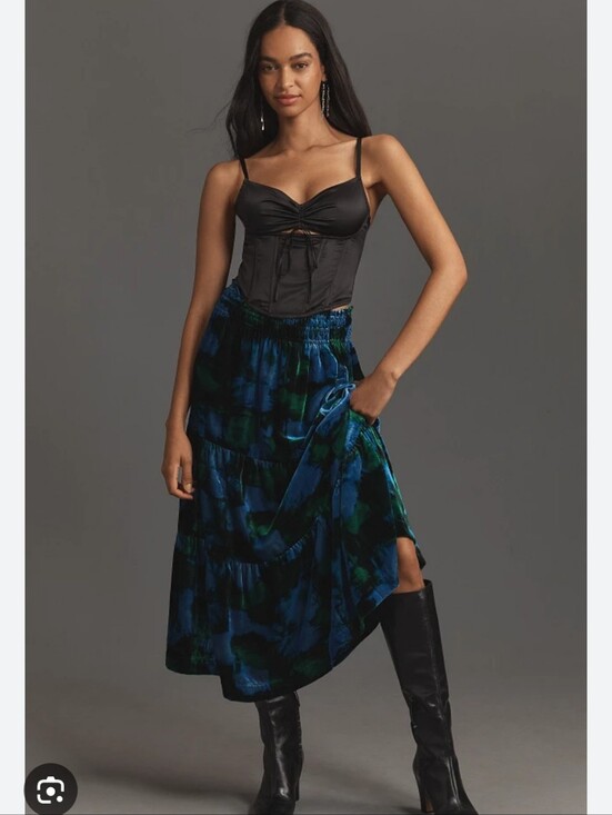 Anthropologie Dresses & Skirts - Anthropologie The Somerset Maxi Skirt: Nina Pace Velvet Edition Size Medium